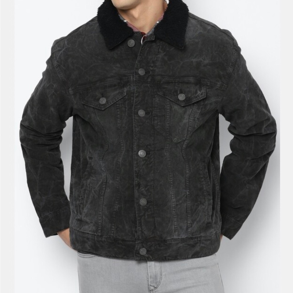American Eagle Sherpa Jean Jacket
